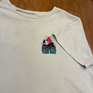 Felix the Cat T-Shirt Mens Unisex White Cartoon Graphic Tee DreamWorks Animation